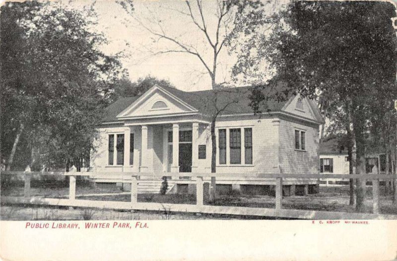 Winter Park Florida Public Library Vintage Postcard AA16074