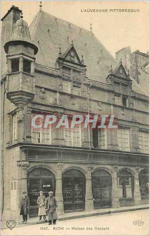 Old Postcard Riom Maison des Consuls