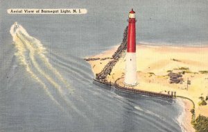 Barnegat Light New Jersey Lighthouse Aerial View Vintage Postcard AA51179
