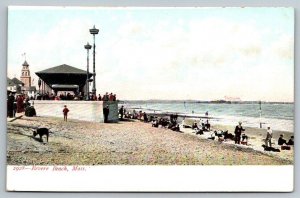 Bathing at Revere Beach  Massachusetts  Postcard  c1907