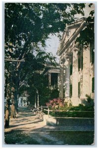 View Of Colonial Mansions Houses Nantucket Massachusetts MA Posted Postcard