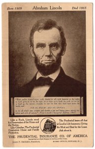 Abraham Lincoln, Born 1809 - Died 1865 - The Prudential Insurance Co.