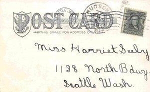 High School Hudson Wisconsin 1906 postcard