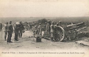 French Battery Front de I'Oise Postcard