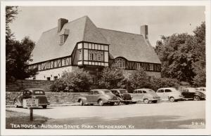 Tea House Audubon State Park Henderson KY Kentucky WM Cline RPPC Postcard D97