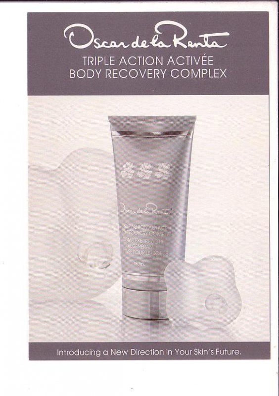 Large 5 X 7 inch, Oscar de la Renta, Body Recovery Complex,  Advertising