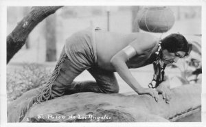 Postcard RPPC California El Paso de Los Angeles Native American Indian 23-2318