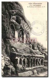 Old Postcard Cote d & # 39Emeraude Rotheneuf The Tomb of Saint Budoc