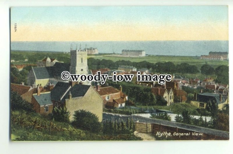 tp9586 - Kent - General View across Hythe Town, towards the Coast - postcard