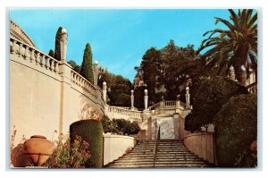 Postcard Hearst San Simeon CA - Marble steps to Terraced Gardens and Pools M18