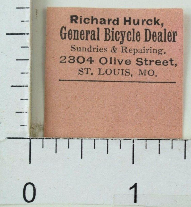 Vintage Victorian Trade Card Sticker Richard Hurck General Bicycle ...