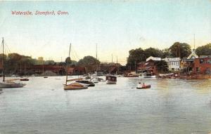 Stamford Connecticut~Waterside~Pleasure Boats~Bridge Bknd~Motor Co~c1910 Pc