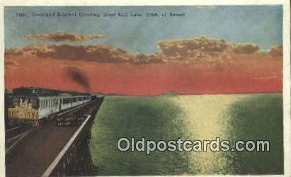 Overland Limited, Salt Lake, Utah, UT USA Trains, Railroads 1928 crease, smal...