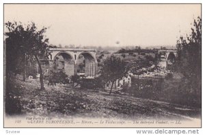 HIRSON, Le Viaduc coupe, The destroyed Viaduct, Guerre Europeenne, Aisne, Fra...