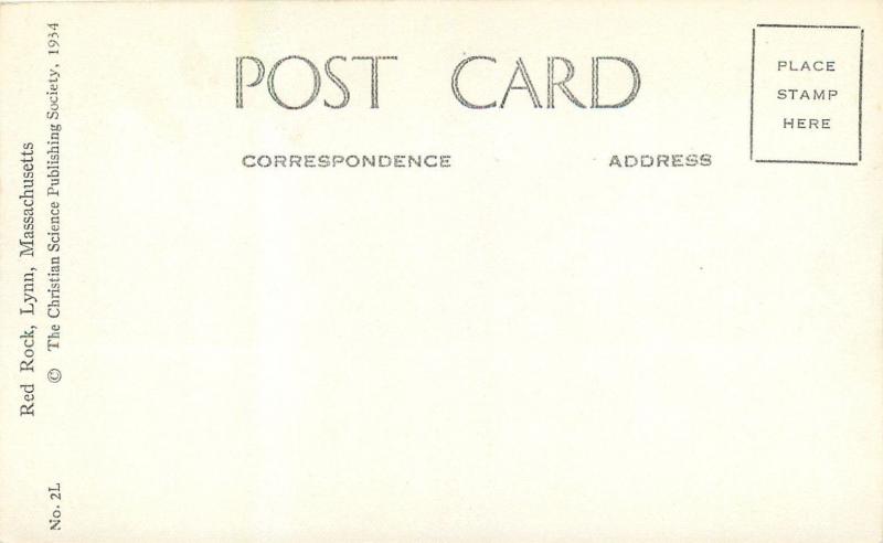 Lynn Massachusetts~Surf Spray on Red Rock~1934 Real Photo~RPPC