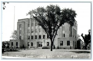 c1940's Court House Building Mitchell South Dakota SD RPPC Photo Postcard