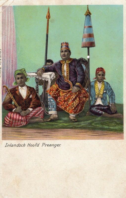 Indonesia - Dutch East Indies INLANDSCH HOOFD PREANGER Chief Preanger 1900 01.54