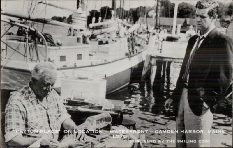 Movie Filming Peyton Place Camden ME  1950s-60s Real Photo Postcard