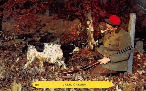Hunter and Dog Vale, Oregon USA Hunting 1952 