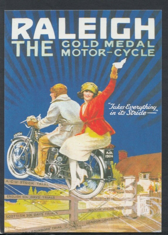 Advertising Postcard - Robert Opie - Raleigh, The Gold Medal Motorcycle  D621