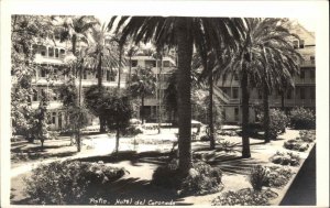 San Diego California CA Hotel del Coronado Patio Real Photo Vintage Postcard