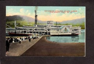 OH Steamer Steamship Island Queen Cincinnati Ohio Coney Island Postcard