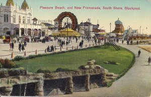 AMUSEMENT PARK, Blackpool England UK, 1932 Ferris Wheel, Pleasure Beach, Trolley