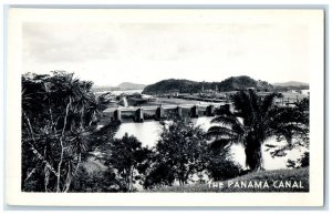 c1930's Steamship in The Panama Canal RPPC Photo Vintage Unposted Postcard