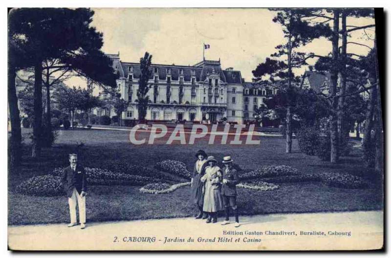 Old Postcard Gardens Cabourg Grand Hotel and Casino