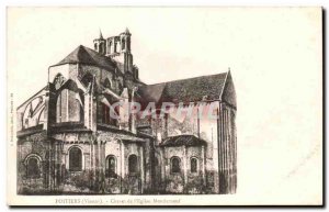 Old Postcard Poitiers Chevet of & # 39Eglise Montierneuf