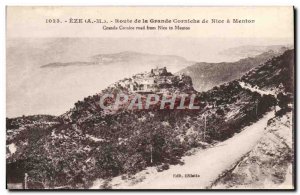 Old Postcard Eze Route Grande Corniche Nice Menton