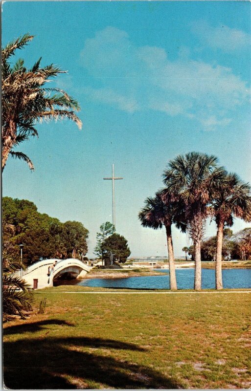 Beacon Faith Cross Bridge Mission Nombre Dios St Augustine Fl Florida Postcard 