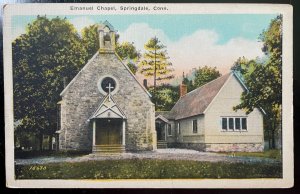 Vintage Postcard 1915-1930 Emanuel Chapel, Springdale, Connecticut (CT)