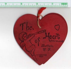 Buffalo New York Heart Novelty Fold Out Views Vintage Postcard AA109208