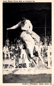 Texas Fort Worth Rodeo Scene Junior Martin Flying High On Carlsbad Bat