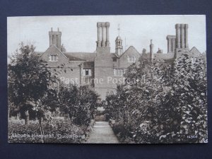 Surrey GUILDFORD St Abbot's Hospital Gardens Old Postcard by Boots Cash Chemist