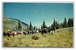 Vintage 1962 Postcard Trail Riders Pecos Wilderness Sangre de Cristo Mountains