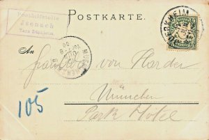 RHEINPFALZ GERMANY~FORSTHAUS JSENACH bei DURKHAIM-1900 KUNSTLER A OTTO POSTCARD