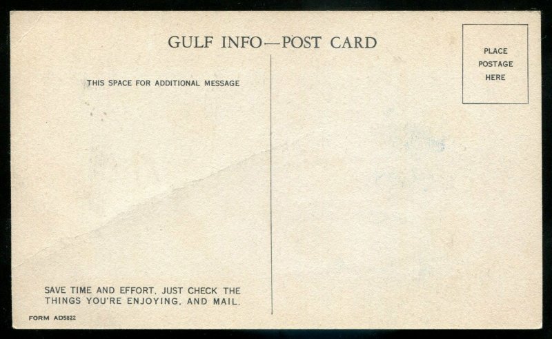 3560 - GULF OIL 1910s Advertising Postcard