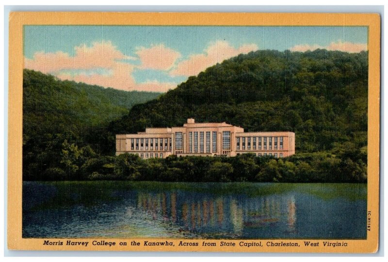 c1940's Morris Harvey College On The Kanawha Charleston West Virginia Postcard