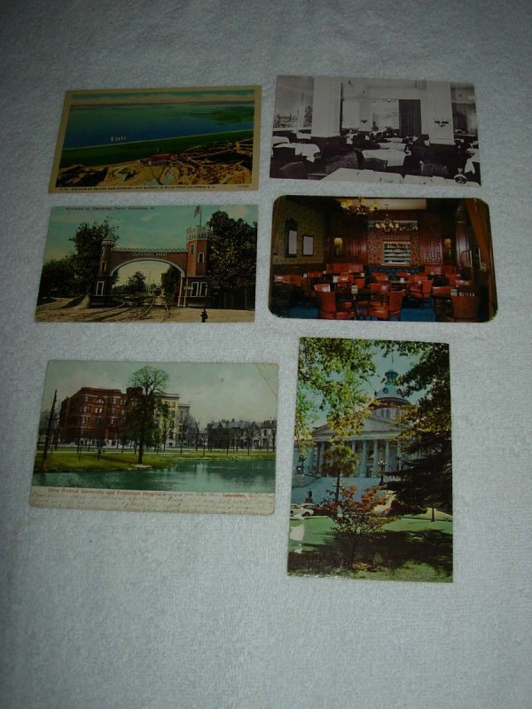 Columbus OH - Lot Of 6 Great Vintage Postcards - x0572