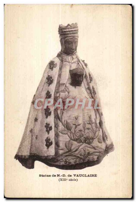 Old Postcard Statue of ND Vauclaire (XIIIAiecle