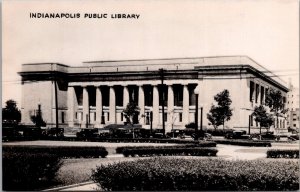 RPPC Indianapolis Public Library, Indianapolis IN c1958 Postcard S59