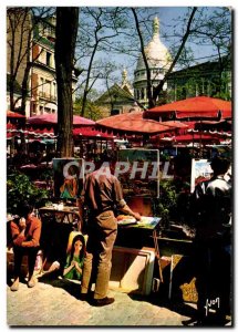 Modern Postcard Paris painters of the Place du Tertre (Montmartre)