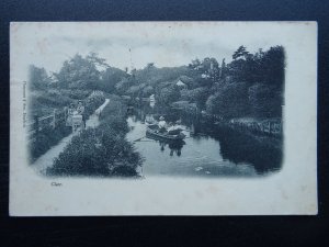 Suffolk CLARE Boating on the River Stour c1903 Postcard by Chapman & Son