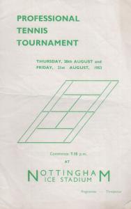 Nottingham Tennis 1953 Frank Sedgman Ken McGregor Tournament Stadium Programme