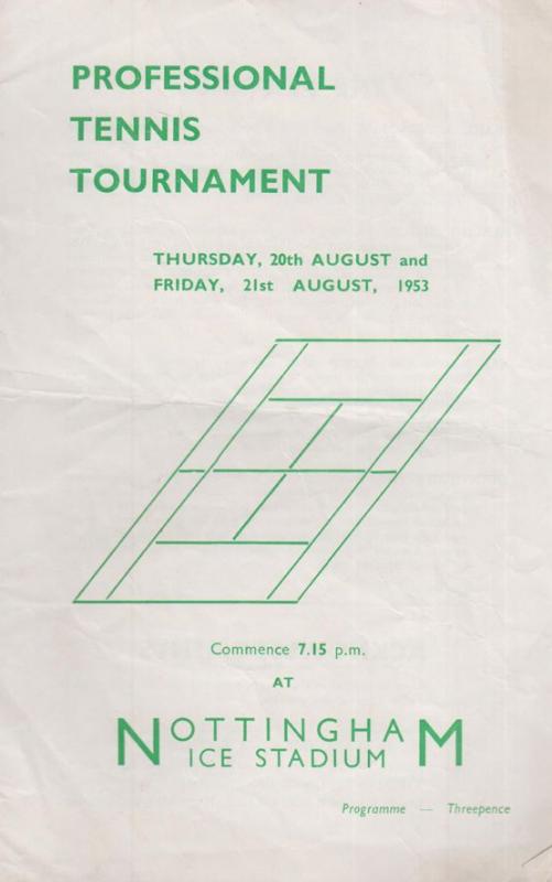 Nottingham Tennis 1953 Frank Sedgman Ken McGregor Tournament Stadium Programme