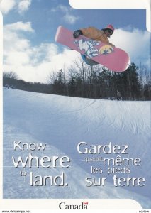CANADA, 1990s; Snowboarder Trevor Andrew, Know Where to Land