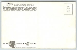 Union Oil Company - Scenes of The West - 76 Gasoline - Hood Canal - Washington