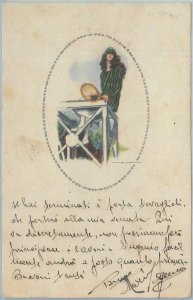 76981 - 1920 VINTAGE POSTCARD - Glamour, Ladies, Tennis, ARTIST SIGNED: Nanni G.